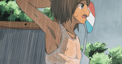 バス停で雨宿りしてたらムラムラしてきた男子くん