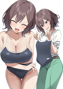 [sasapoliton] 頼めば割と着てくれるあさり先生セリフ無し版 (学園アイドルマスター) page 2
