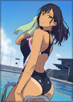 競泳水着イラストラフ