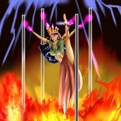 Durga in the inferno