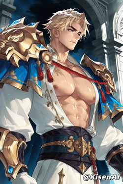 [KisenAI] Arthur-亚瑟-荣光之誓-铠甲腹肌肌肉P1-王者荣耀-Honor of Kings-SFW [AI Generated] page 10