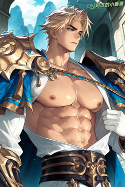 [KisenAI] Arthur-亚瑟-荣光之誓-铠甲腹肌肌肉P1-王者荣耀-Honor of Kings-SFW [AI Generated] page 3