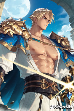 [KisenAI] Arthur-亚瑟-荣光之誓-铠甲腹肌肌肉P1-王者荣耀-Honor of Kings-SFW [AI Generated] page 9