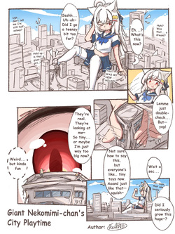 [Kelerst] Kyodai Nekomimi-chan no Machi Asobi | Giant Nekomimi-chan's City Playtime [English] page 2
