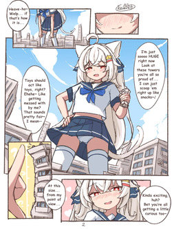 [Kelerst] Kyodai Nekomimi-chan no Machi Asobi | Giant Nekomimi-chan's City Playtime [English] page 3