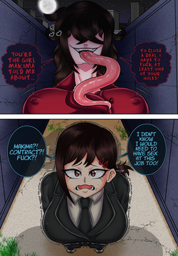 [OverNSFW] Kobeni making a contract with Devil Futa (Chainsaw Man Collection) page 1
