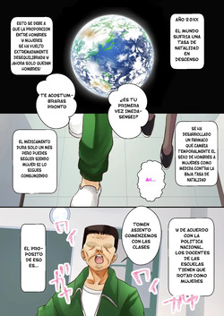 [Momojirushi Eigyousho (Momono Eri)] TS Oji-san Sensei ga Seishori Gakari ni Naru Sekai [Spanish] [TF Scans] page 2