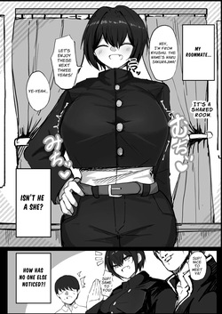 [Aoi Hoshi ni Umareta Dark Angel (Sabajiba Gonhachirou)] Danshiryou no Aibeya wa H no Toki Dosukebe ni Naru Bakunyuu Dansou Joshi | Busty Crossdressing Woman gets Horny for Sex in the Shared Room of a Male Dormitory [English] [JIGECCHI] page 3