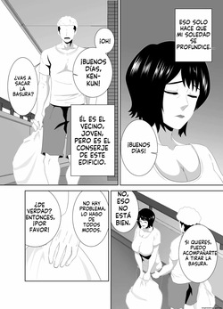 [Studio Macaron (Moeyama P-Man)] Wakai Kanrinin ni Otosareta Muchimuchi Hitozuma Jukujo｜Una mujer casada y regordeta se enamora de un joven cuidador [Spanish] [FallenSub] [MTL] page 5