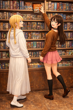 Bella and Emma Board Game Cafe Date [AI Generated] page 2