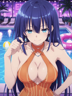 [Kurohime] 夕桐アヤノ（ナイトプール）[AI Generated] page 2