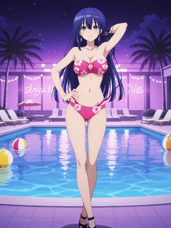 [Kurohime] 夕桐アヤノ（ナイトプール）[AI Generated] page 8