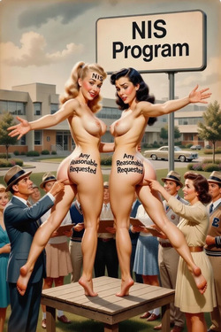 1950s Nude in School (NIS) and Cousins Don't Need Modesty (Silver Age Art inspired) ENF - Eddie Davidson (My Creations) [AI Generated] page 1