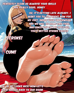 Censored date with Marin on Beach [AI generated] page 6