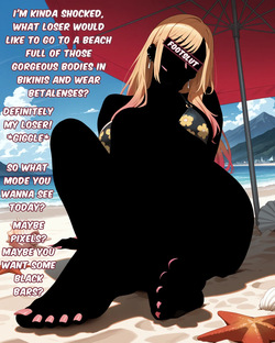 Censored date with Marin on Beach [AI generated] page 8